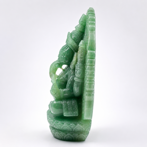 Statue de Ganesha en jade australien sculptée à la main, jade vert naturel, idole du dieu hindou, grande décoration spirituelle pour la maison - Product Image 5