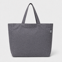 Sac fourre-tout en toile violette, sac de courses décontracté cousu, sac de transport réutilisable pour les courses quotidiennes et les voyages