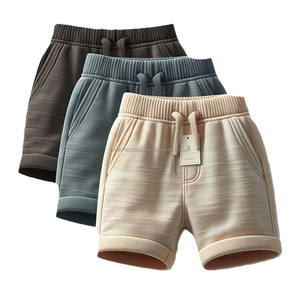OEM personalizado de secado rápido de colores sólidos cintura elástica bolsillos con cordón de punto pantalones cortos casuales niños verano Pantalones cortos Casuales - Product Image 3