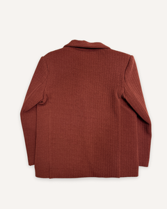 เสื้อเบลเซอร์ผ้าวูลเนื้อทรายสีสนิมสำหรับเด็กผู้ชาย แบบกระดุมแถวเดียว ปกแบบนอตช์ลาเปล สำหรับงานเลี้ยงหรืองานพิธีการ - Product Image 2