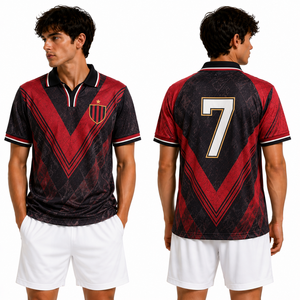 Camiseta de Fútbol Retro Deportiva, Uniforme Personalizado con Diseño Argyle, Envío a Todo el Mundo, Pedido con MOQ Bajo, Servicio de Muestras, Modelo Élite Moderno para Partidos - Product Image 6