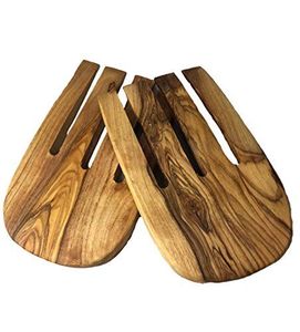 Eco Friendly Wooden <b>Salad</b> Tossing Hands for Healthy Cooking Premium Wooden <b>Salad</b> Hand Mixer Set for Kitchen Use - Product Image 2