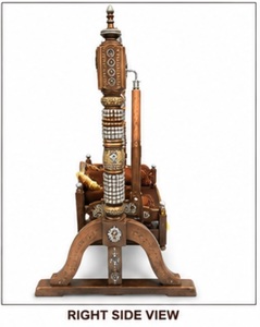 Columpio de Madera de Teca Estilo Rajastaní, Tallado a Mano, Columpio Interior de Madera de Teca, Jhula Tradicional de 2 Plazas, Jhoola de Madera Maciza - Product Image 4
