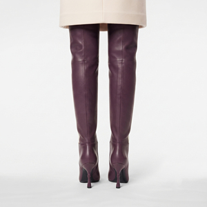 Botas Altas de Cuero para Mujer, Botas de Moda por Encima de la Rodilla, Botas de Cuero con Logotipo Personalizado - Product Image 5