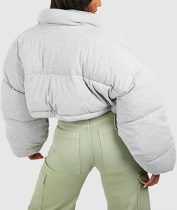 เสื้อแจ็คเก็ตบอมเบอร์กันน้ำ ดีไซน์คุณภาพสูง ผลิตตามสั่ง ผ้าโพลีเอสเตอร์ ทรงโอเวอร์ไซส์ สำหรับผู้หญิง สวมใส่ในฤดูหนาว สไตล์สตรีทแวร์ แต่งดีเทลรูพรุน ซับในผ้าไหม - Product Image 2