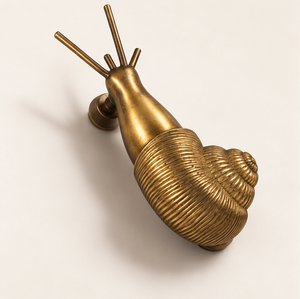 Battant de porte décoratif vintage en forme de coquille d'escargot, doré antique, style nautique, nouveauté, quincaillerie d'entrée - Product Image 3
