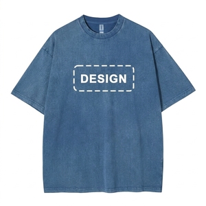 T-shirt décontracté à manches courtes pour homme, coupe ample, couleur unie, délavé à l'acide, en jersey 100% coton 260g, séchage rapide, respirant, idéal pour l'été - Product Image 4