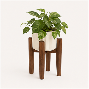 Eco-Friendly Modern Wooden Plant Stand Minimalist Indoor Flower <b>Pot</b> <b>Holder</b> for Living Room and Office Decor Solid Wood Sturdy - Product Image 1
