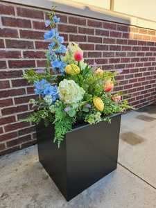 Modern <b>Rectangular</b> Iron Metal Durable Eco-Friendly Lightweight Planter Outdoor Indoor Flower <b>Pot</b> Decorative Garden Planter Box - Product Image 6