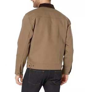 Men's Custom Heavy Duty <b>Canvas</b> Worker Casual <b>Jacket</b> with Embroidery Windproof Breathable Outdoor <b>Work</b> Coat - Product Image 2