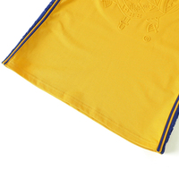 T-shirt SGRHO Premium Or Gaufré à Bordure Bleu Royal Manches Courtes Col Rond Texturé Style Sororité Universitaire Décontracté Mode Sport