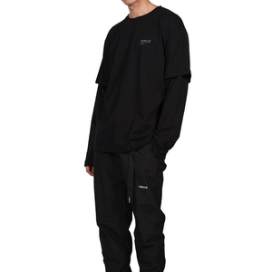 Wholesale High Quality Oversized Print T Shirt Waffle Knit <b>Top</b> <b>Thermal</b> Double Layer Long Sleeve T-shirt for Men Training Wea - Product Image 5