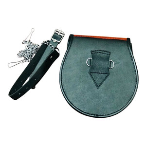 Sporran écossais en cuir végétalien pour homme avec sangle à chaîne, accessoires de costume - Product Image 5