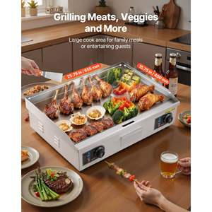 Plancha Eléctrica Comercial de 25.79 x 15.75 Pulgadas, Control de Temperatura Ajustable de 122-570 Grados Fahrenheit, Equipo de Cocina Comercial - Product Image 2