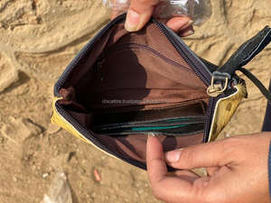 Nouveaux vrais cheveux faits à la main sur la peau imprimé Animal fourrure cuir glands pochette Unique personnalisé fourrure cuir ATM porte-cartes portefeuilles - Product Image 6