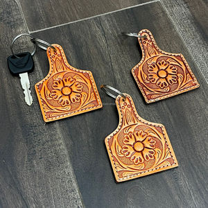 Porte-clés en cuir de vachette fait main, prix d'usine, personnalisé, tendance, accessoires haut de gamme pour sacs, voitures, cadeaux - Product Image 4