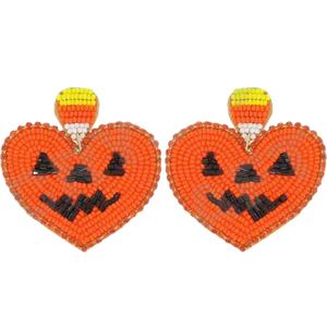 Fiestas de corazón de Halloween Pendientes colgantes de moda especial Nueva llegada Cuentas hechas a mano transfronterizas Lentejuelas dulces Moda creativa - Product Image 1