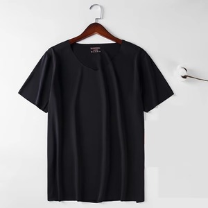 Women's Solid Color Cotton Knitted T-Shirt O-<b>Neck</b> Short Sleeve Casual Breathable Regular Fit <b>Light</b> Green - Product Image 2