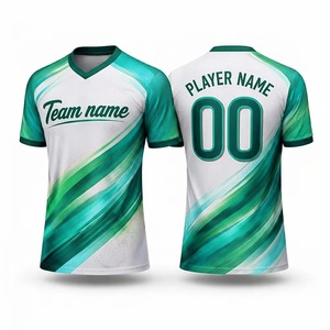 เสื้อฟุตบอลผู้ชายแขนสั้นแบบระบายอากาศได้ดี คุณภาพสูง ผลิตตามสั่ง (OEM)  ออกแบบลายแบบ Sublimated ผลิตจากโพลีเอสเตอร์ 100% - Product Image 2