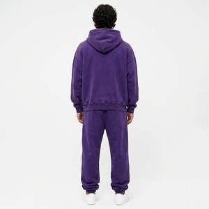 Men 2 Piece Sports Team Tracksuit Set Oversized Hoodie Jogger Star Cross Patch Fleece Uniform Custom OEM Wholesale Manufacturer - Product Image 3