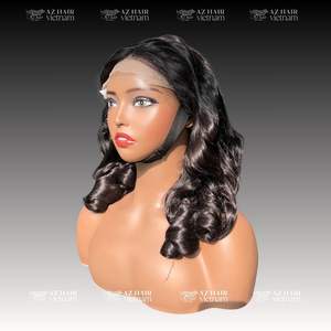 Perruques à boucles rebondissantes, perruques Lace Front 5x5 avec pointes bouclées, 100% cheveux vietnamiens bruts, cheveux vierges avec cuticules alignées - Product Image 2