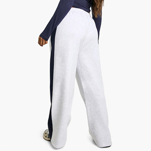Lightweight Fashionable Gym Training OEM ODM Winter Lace Hot Selling Elastic Waistband Solid Color Straight Leg Sweatpants - Product Image 2