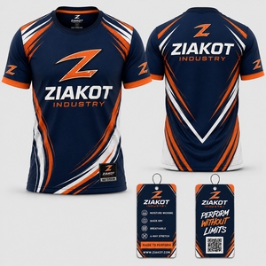 ZIAKOT industry Nouveau design T-shirt de performance personnalisé blanc et rouge royal pour homme - Product Image 4