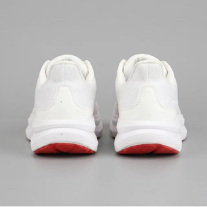 White Low Ankle Running <b>Shoes</b> <b>for</b> <b>Men</b> Breathable Lace Up Sports Sneakers Lightweight Cushioned Footwear <b>for</b> Training and Fitness - Product Image 4