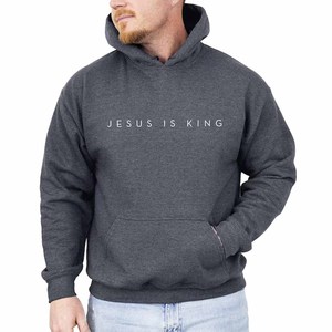 Sweat à capuche Jésus est Roi t'aiment, pour Hommes, Femmes et Jeunes, en Coton Polaire Chrétien, Broderie Personnalisée, Vente en Gros - Product Image 4