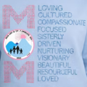 เสื้อสเวตเชิ้ตคอกลมสีฟ้าอ่อนสำหรับผู้หญิง ลาย MOM Love แขนยาว สวมใส่สบายทุกวัน เสื้อผ้าแฟชั่นลำลอง - Product Image 4