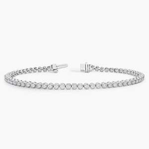Bracelet à maillons en diamant moissanite de luxe, argent sterling 925, bijoux élégants et tendance, cadeau pour femmes - Product Image 1