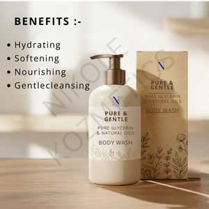 Nikole Kozmetics Gel Douche Hydratant Profond Pur et Doux à la Glycérine, Huiles Naturelles et Acide Citrique, Anti-Bactérien, Pour Tous Types de Peau - Product Image 3