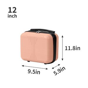 Valise à roulettes rose 2-en-1 en PP avec serrure non TSA pour étudiants - 12 pouces/20 pouces - Product Image 4
