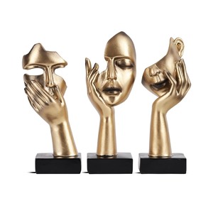 Escultura Modernista de Busto en Madera de Mango Hecha a Mano - Retrato Artístico Fino al por Mayor - Product Image 4