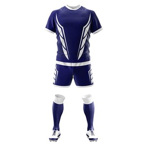 Conjunto de Uniforme de Rugby Sublimado Personalizado, Negro, Rojo y Blanco, Cuello Redondo, Manga Corta, Absorbente de Humedad, Ajustado, para Adultos, para Todas las Temporadas - Product Image 5