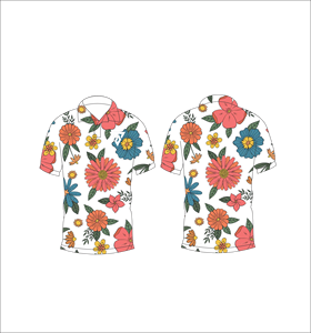 Polo pour homme à imprimé floral, décontracté, à manches courtes, style hawaïen, respirant, tendance, pour l'été et la plage - Product Image 3
