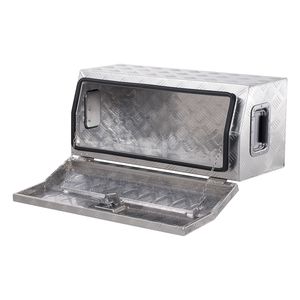 Cassetta Portautensili in Alluminio Resistente per Camion con Ruote, Maniglia Laterale a Strisce, Serratura a T, Chiavi e Organizer per Stoccaggio PC - Product Image 1