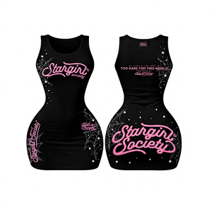<b>Women's</b> Black sexy <b>romper</b> dress Skinny fit clubwear Eco-friendly spring <b>romper</b> Letter print high waist - Product Image 1
