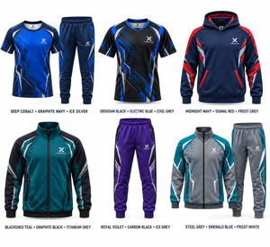 เสื้อยืดและกางเกงสำหรับเด็กเยาวชน ชุดกีฬาอีสปอร์ต |   การพิมพ์แบบซับลิเมชั่นสีน้ำเงินและรูปแบบสีที่หลากหลายหกสี |   ผู้ผลิต OEM ODM |   เอ็กซ์ สปอร์ตส์ ซิตี้ | - Product Image 5