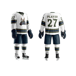 Uniformes de Hockey sobre Hielo para Adultos, 100% Poliéster, Transpirables, con Diseño y Color Personalizados, al Mejor Precio, Servicio OEM - Product Image 1