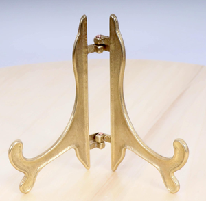 Support à assiettes en laiton pour cuisine, rangement robuste, artisanat de designer fait main, support à assiettes très demandé pour la décoration de table. - Product Image 1