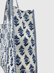Sac fourre-tout en coton brodé floral, style bohème, ouvert en dessus, sac de shopping pour femmes, utilisable toute l'année - Product Image 3