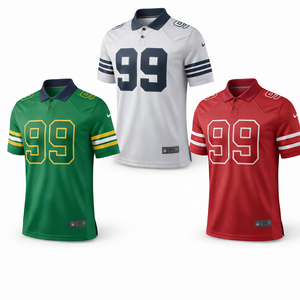 Polo de Fútbol Americano Premium Cosido: Uniforme de Equipo Profesional Antiencogimiento - Jersey Personalizado Sublimado para el Día del Partido - Product Image 4