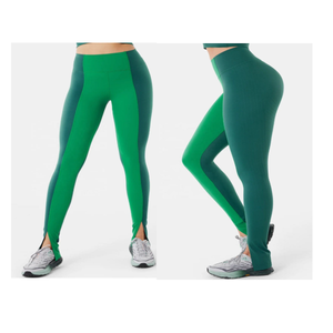 Leggings Deportivos de Spandex al Por Mayor para Gimnasio, Leggings de Cintura Alta con Paneles Cortados, Color Sólido, Ajuste Ceñido, Resistentes al Agua para Mujer - Product Image 6