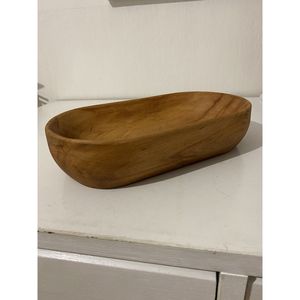 Bol et assiettes en bois pour servir des salades, des collations, des fruits - Product Image 2