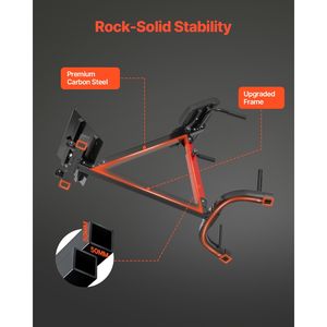 Panca Iperestensione Regolabile 350 Libbre, Sedia Romana Multifunzione per Glutei e Hamstring, Attrezzatura per Esercizi con Imballaggio Personalizzato in Legno - Product Image 5