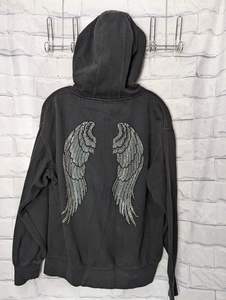 Fournisseur d'usine de sweats à capuche OEM avec rivets, sweat à capuche en coton épais de haute qualité avec embellissements en rivets, streetwear tendance, personnalisation de la marque - Product Image 2