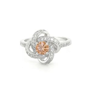 Moda Fine CZ Anillo Clásico Rodio Plateado Unisex - Product Image 1