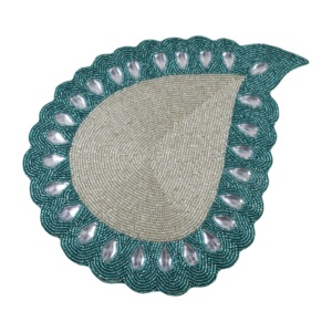 Custom Design Irregular <b>Placemat</b> With Beads Design <b>for</b> Home Decor Tableware Dinning <b>Table</b> Party and Wedding Design Pads - Product Image 1