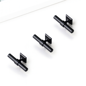 Modern Minimalist T-<b>Bar</b> Zinc Alloy Handle <b>for</b> Kitchen Bathroom Drawer Nightstands Durable Matte Black Furniture <b>Pull</b> - Product Image 2